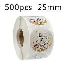 Cargar imagen en el visor de la galería, Thank You Stickers 500pcs/roll Handmade Sticker
