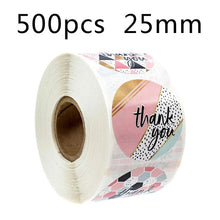 将图片加载到图库查看器，Thank You Stickers 500pcs/roll Handmade Sticker
