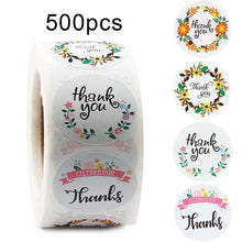 Kép betöltése a galériamegjelenítőbe: Thank You Stickers 500pcs/roll Handmade Sticker
