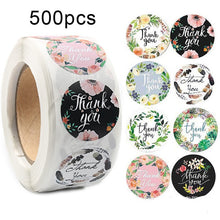 Cargar imagen en el visor de la galería, Thank You Stickers 500pcs/roll Handmade Sticker
