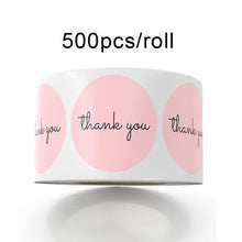 画像をギャラリービューアに読み込む, Thank You Stickers 500pcs/roll Handmade Sticker
