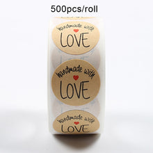 将图片加载到图库查看器，Thank You Stickers 500pcs/roll Handmade Sticker
