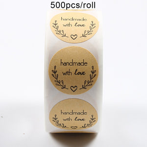 Thank You Stickers 500pcs/roll Handmade Sticker