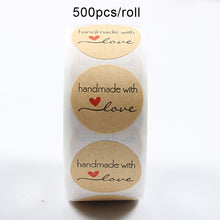 Kép betöltése a galériamegjelenítőbe: Thank You Stickers 500pcs/roll Handmade Sticker
