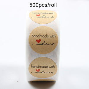 Thank You Stickers 500pcs/roll Handmade Sticker