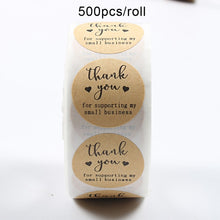 Kép betöltése a galériamegjelenítőbe: Thank You Stickers 500pcs/roll Handmade Sticker
