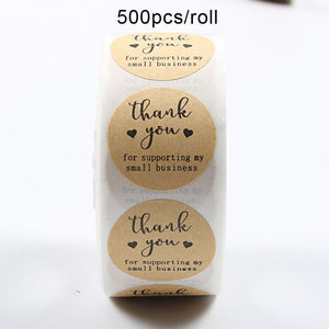 Thank You Stickers 500pcs/roll Handmade Sticker