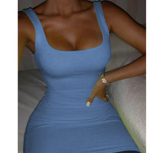 Load image into Gallery viewer, Square Neck Sleeveless sexy Dress
