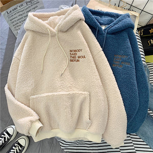 Fleece Flannel Pullover Female Sweatshirt