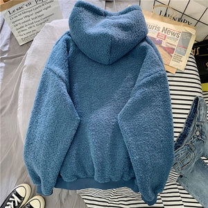 Fleece Flannel Pullover Female Sweatshirt