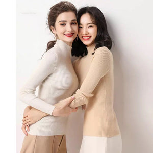 Ladies fashion Knitted Jumper Autumn Winter Tops