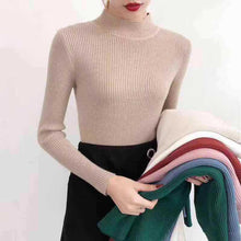 Cargar imagen en el visor de la galería, Ladies fashion Knitted Jumper Autumn Winter Tops
