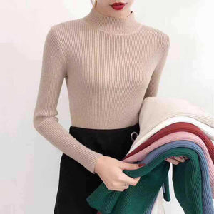 Ladies fashion Knitted Jumper Autumn Winter Tops