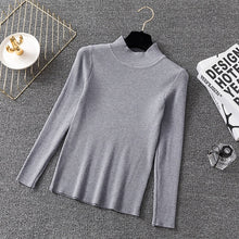 Cargar imagen en el visor de la galería, Ladies fashion Knitted Jumper Autumn Winter Tops
