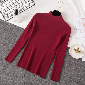 Ladies fashion Knitted Jumper Autumn Winter Tops