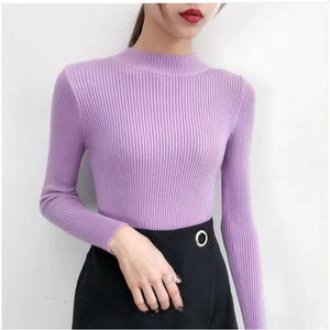 Ladies fashion Knitted Jumper Autumn Winter Tops