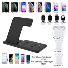 Charger l&#39;image dans la galerie, Foldable Charging Dock Station Wireless charging for Air pods Pro iWatch
