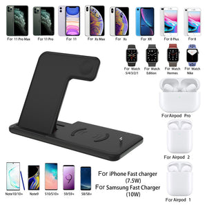 Foldable Charging Dock Station Wireless charging for Air pods Pro iWatch